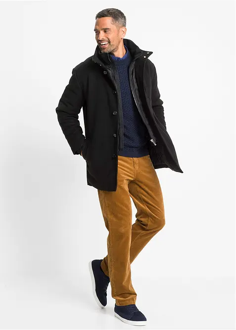 Winterjacke mit Windfang in Wolloptik, bonprix