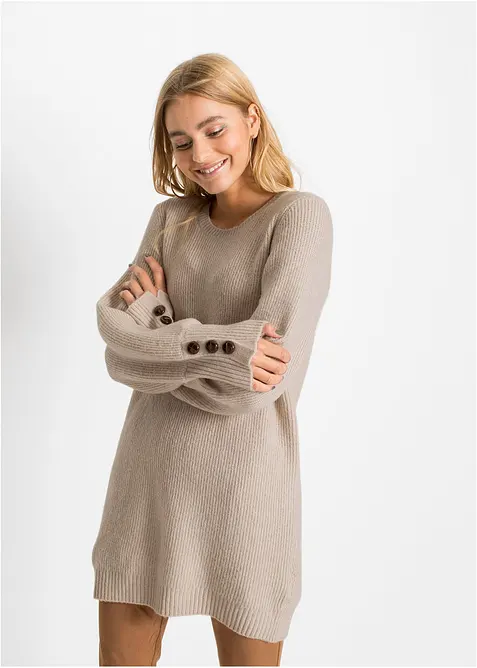 Longpullover mit Knöpfen, bonprix
