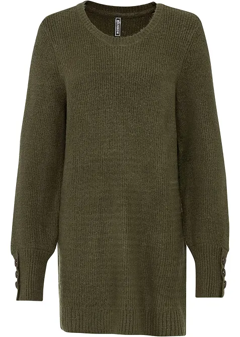 Pull long à boutons, bonprix