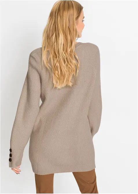 Longpullover mit Knöpfen, bonprix