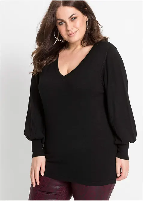 Pullover mit Ballon&auml;rmeln, bonprix