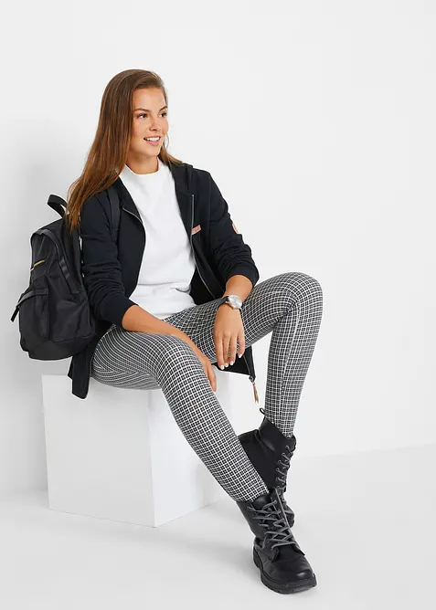 Sweat zippé à capuche, 100% coton, bonprix