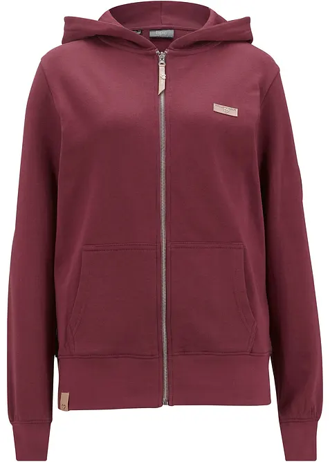 Kapuzen-Sweatjacke aus reiner Baumwolle, bonprix