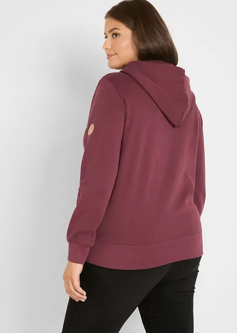 Kapuzen-Sweatjacke aus reiner Baumwolle, bonprix