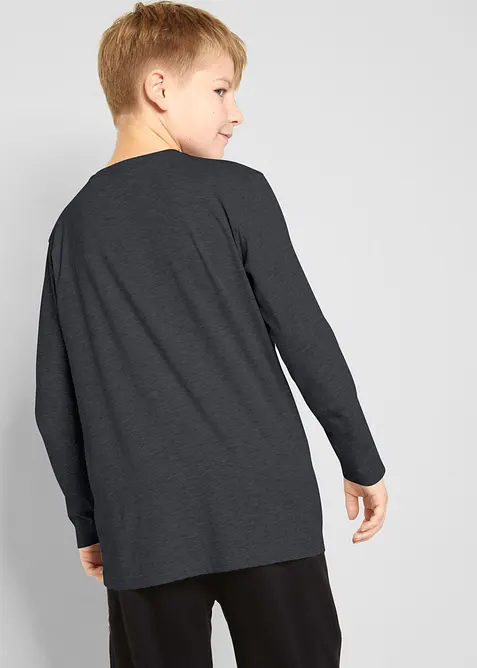 Langarmshirt mit Bio-Baumwolle (2er-Pack), bonprix