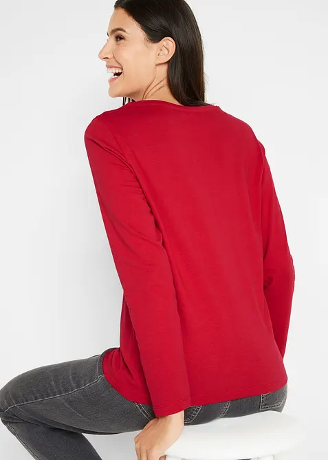 Langarmshirt mit Weihnachtsmotiv, bonprix