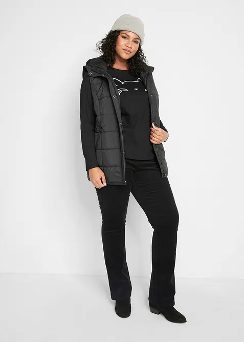 Langarmshirt mit Katzendruck, bonprix