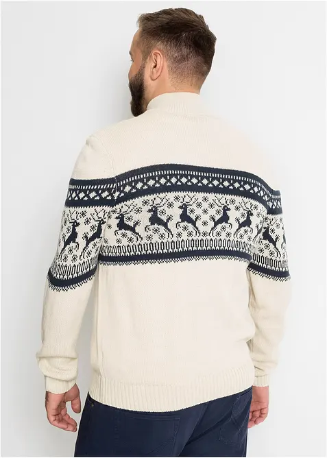 Norweger-Pullover mit Troyerkragen, bonprix