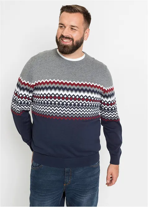 Norweger Pullover mit reiner Baumwolle, bonprix