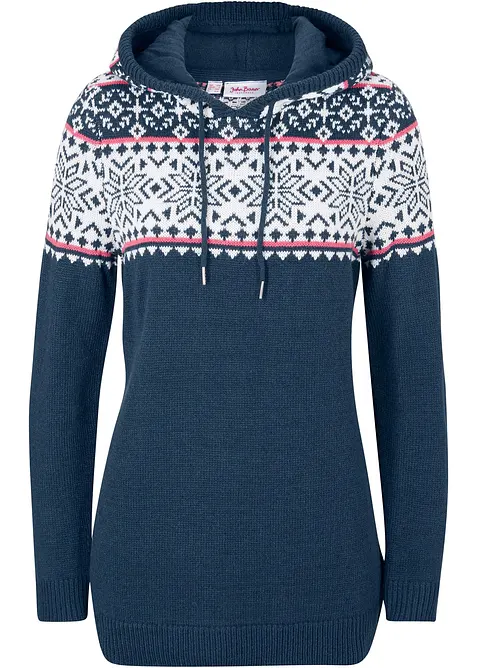 Norweger-Pullover mit Kapuze, bonprix