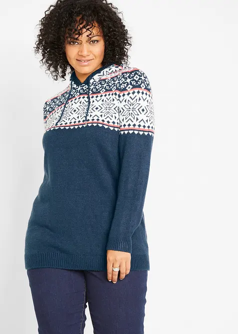 Norweger-Pullover mit Kapuze, bonprix