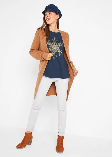 Langarmshirt aus reiner Baumwolle, bonprix