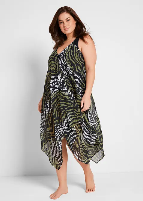 Robe de plage longue en crêpe, bonprix