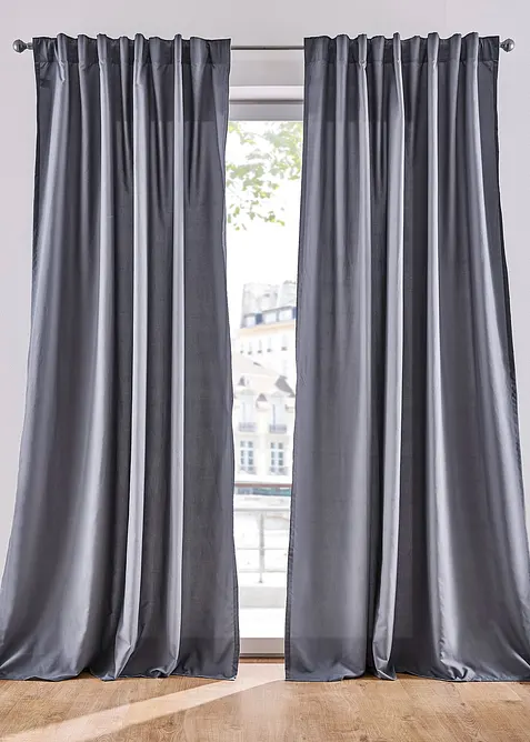 Vorh&auml;nge aus Microfaser (2er Pack), bonprix
