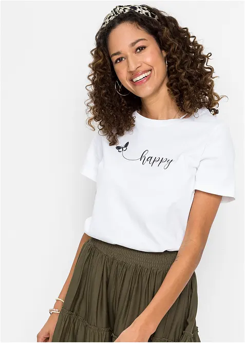 T-Shirt aus reiner Baumwolle, bonprix