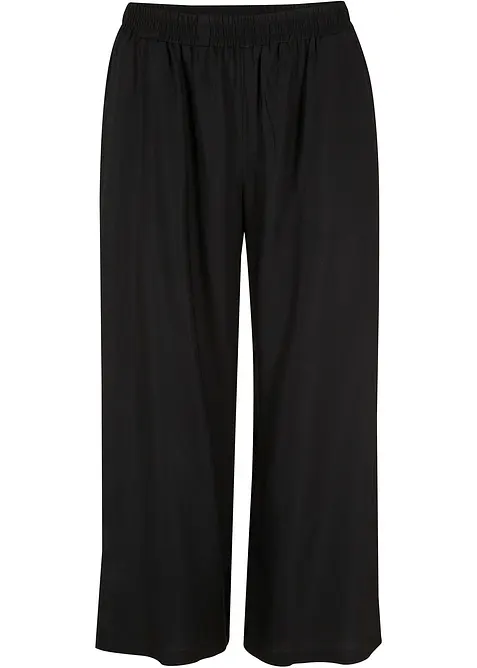 Pantalon 3/4 en viscose avec taille élastiquée, bonprix