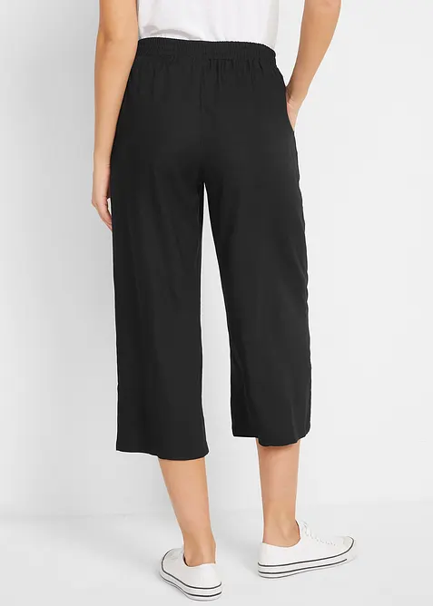 Pantalon 3/4 en viscose avec taille élastiquée, bonprix