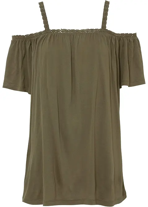 Cold-Shoulder-Shirt aus softer Viskose, bonprix