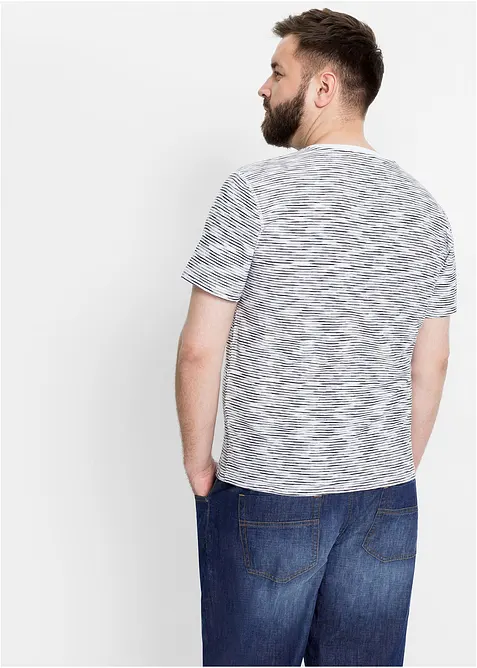 T-shirt à col Henley, 100% coton, bonprix