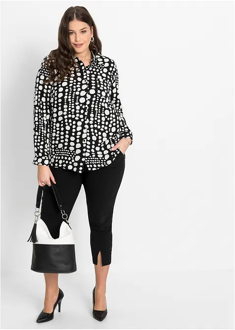 bedruckte Longbluse aus flie&szlig;ender Viskose, bonprix