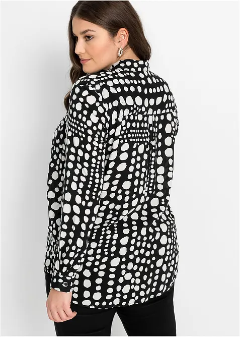 bedruckte Longbluse aus flie&szlig;ender Viskose, bonprix