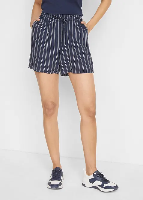 Lot de 2 shorts en viscose avec ceinture &agrave; nouer, bonprix