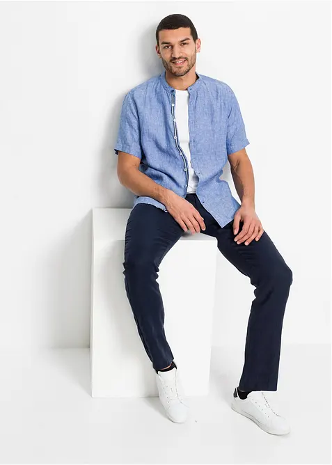 Pantalon chino Regular, 100% lin, droit, bonprix