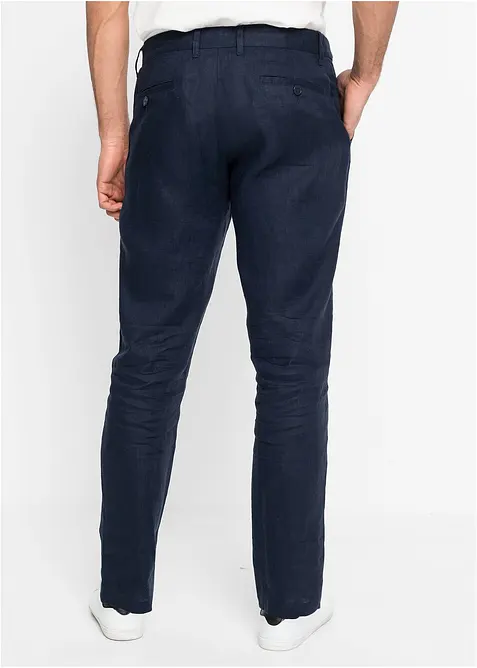 Pantalon chino Regular, 100% lin, droit, bonprix