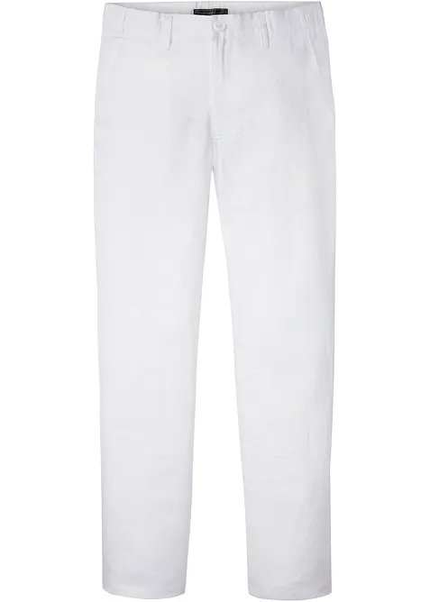 Pantalon chino Regular, 100% lin, droit, bonprix