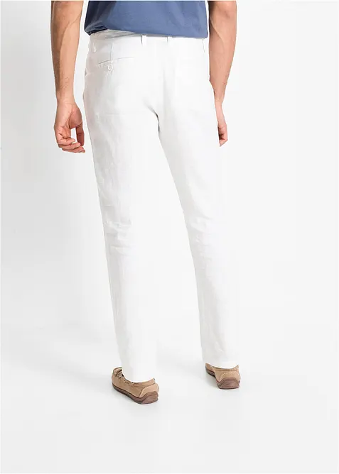 Pantalon chino Regular, 100% lin, droit, bonprix