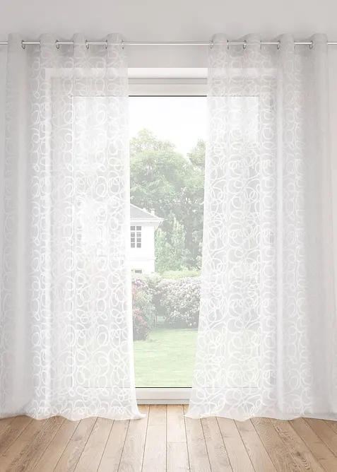 Gardine mit Druck mit recyceltem Polyester (1er Pack), bonprix