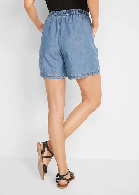 Short en denim léger avec du lin, bonprix