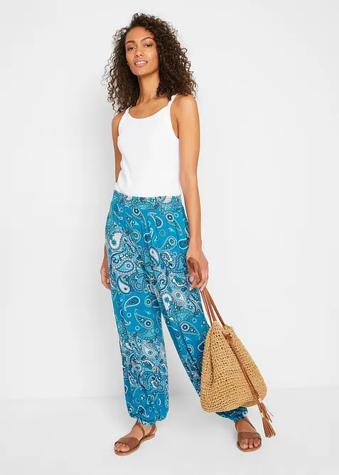 Jersey-Haremshose aus fließendem Viskose-Mix, bonprix