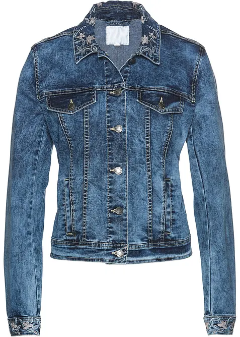 Jeansjacke mit Stickerei, bonprix