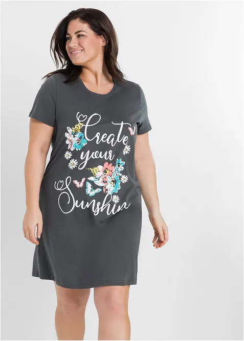 Kurzes Nachthemd aus reiner Baumwolle (2er Pack), bonprix