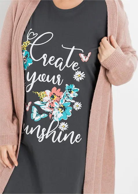 Kurzes Nachthemd aus reiner Baumwolle (2er Pack), bonprix