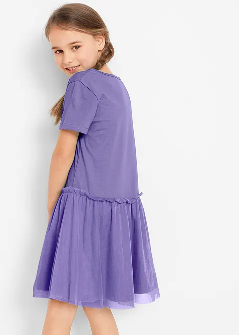Robe en jersey fille et robe de poup&eacute;e (ens. 2 pces) 100% coton, bonprix