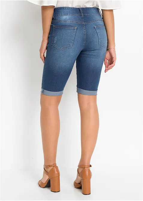 Bermuda en jean, taille mi-haute, bonprix