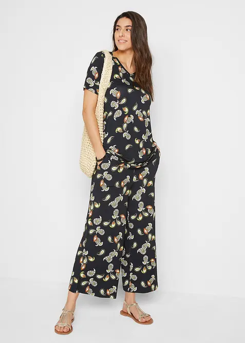 Shirt und Culotte aus flie&szlig;endem Viskose-Mix, (2-tlg.Set), bonprix