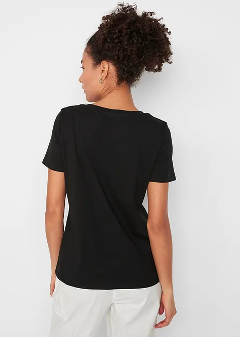 Lot de 2 T-shirts 100% coton, bonprix