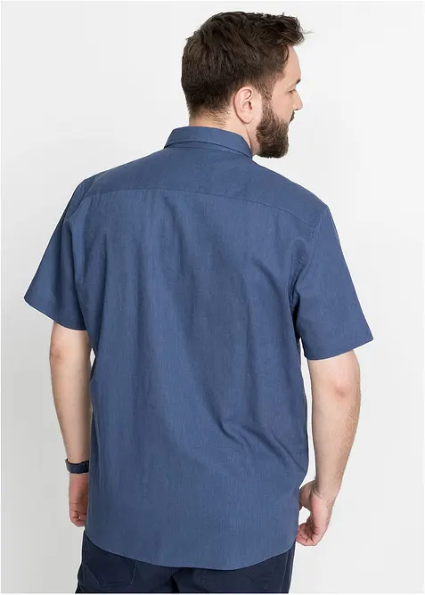Chemise manches courtes en lin mélangé léger, bonprix