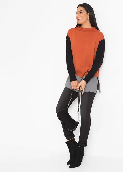 Jean skinny taille mi-haute, extensible, bonprix