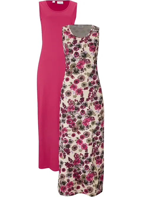 Maxikleid aus reiner Baumwolle (2er Pack), bonprix