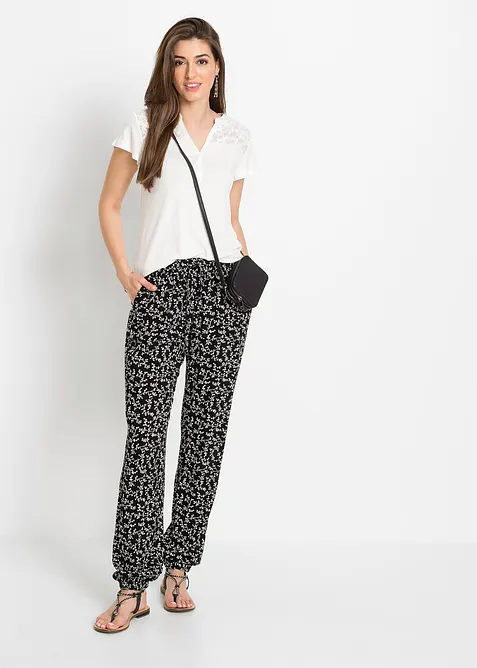 Henleyshirt aus Viskose-Mix, bonprix