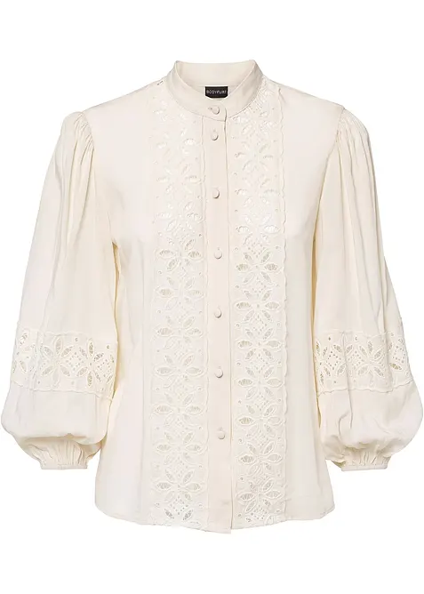 Chemisier à dentelle en viscose mélangée, bonprix