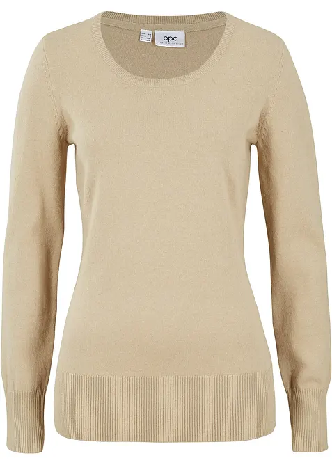 Basic Pullover mit recycelter Baumwolle, bonprix
