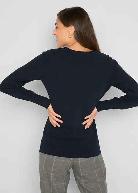 Basic Pullover mit recycelter Baumwolle, bonprix