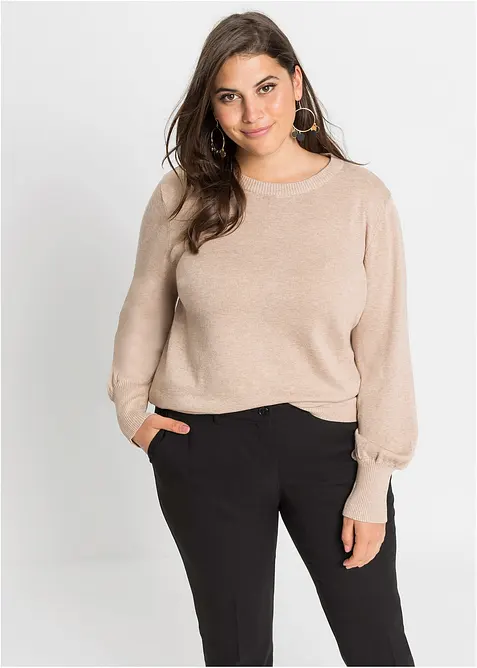 Pullover mit Ballon-&Auml;rmel, bonprix