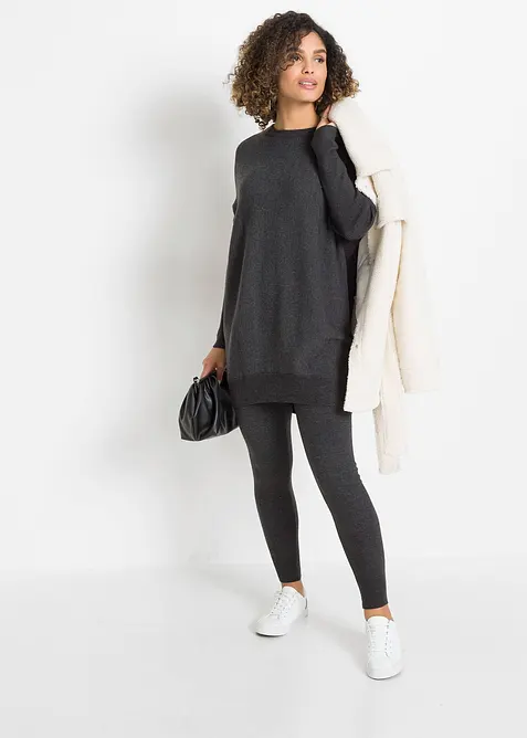 Pull long en viscose mélangée, bonprix