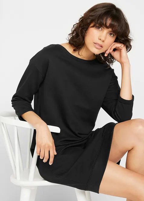 Sweatkleid, 3/4 Arm, innen weich angerauht, bonprix